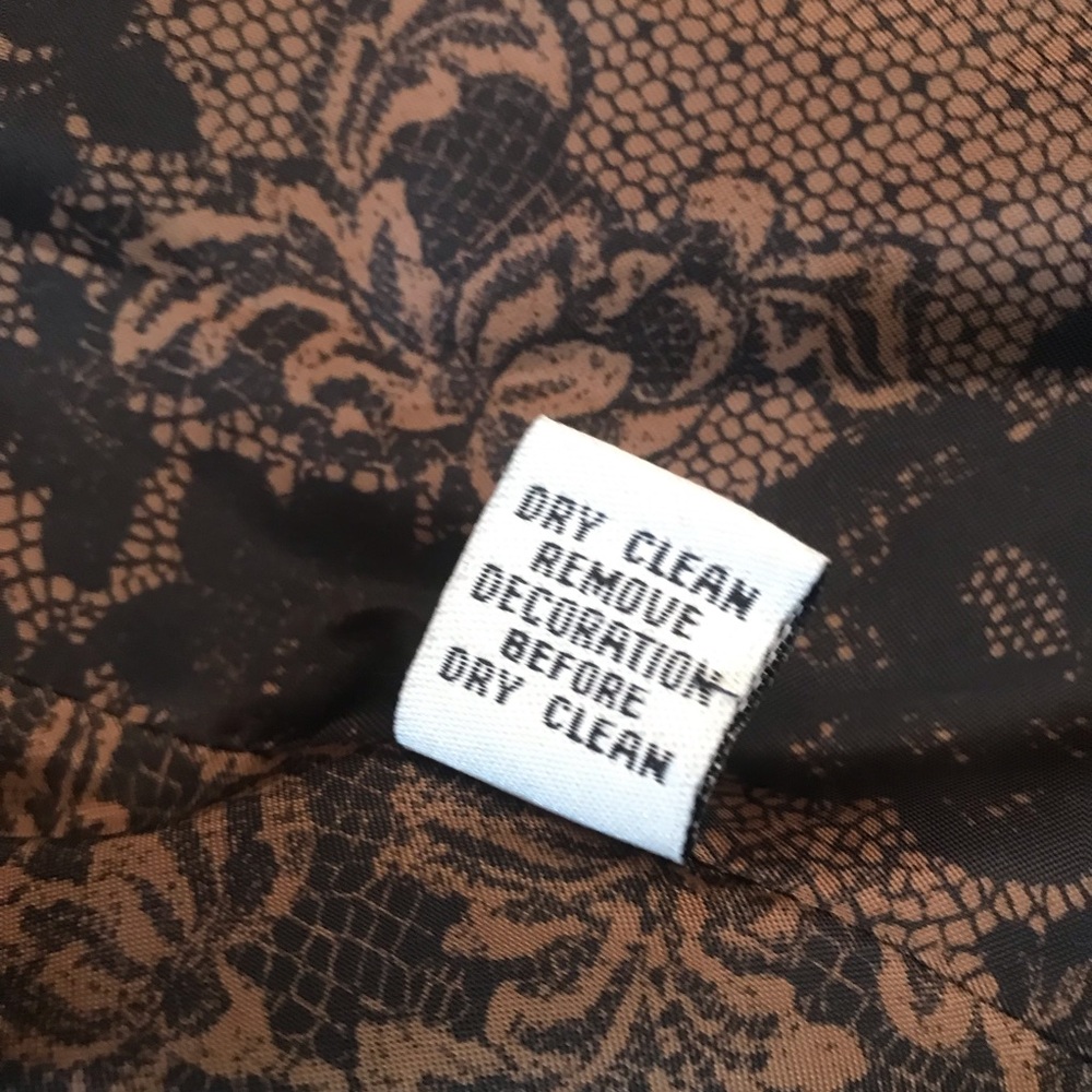 Amanda Smith Suit Jacket Dress Jacket Womens Size 12 Medium Brown Black Pockets - Picture 11 of 12